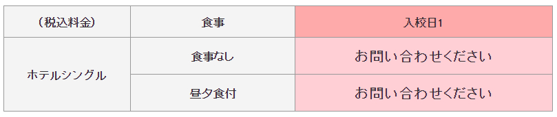 普通二輪の料金表