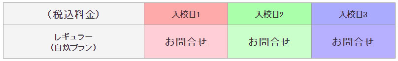 普通車の料金表